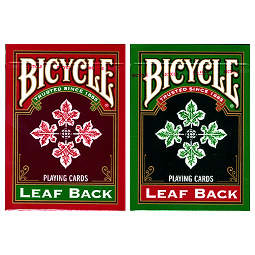 JLCC 리프백홀리데이덱세트(Bicycle Leaf Back Holiday (Red and Green) by USPCC)