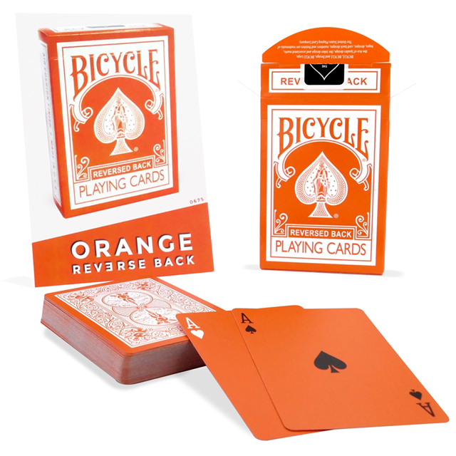JLCC 리버시드백_오렌지(Orange Reverse Bicycle Deck)