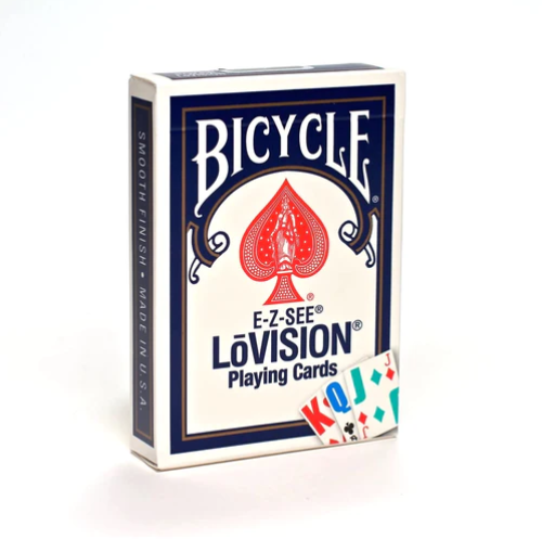 JLCC 바이시클로비젼점보인덱스덱-블루(Bicycle, Playing Cards, Poker E-Z-See/Lo Vision Jumbo Index-Blue)