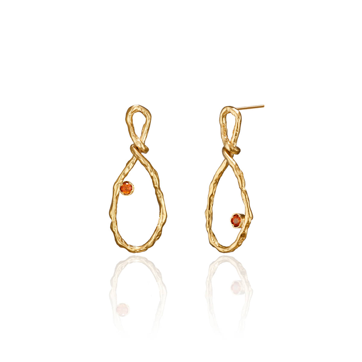 Twisted sapphire earrings
