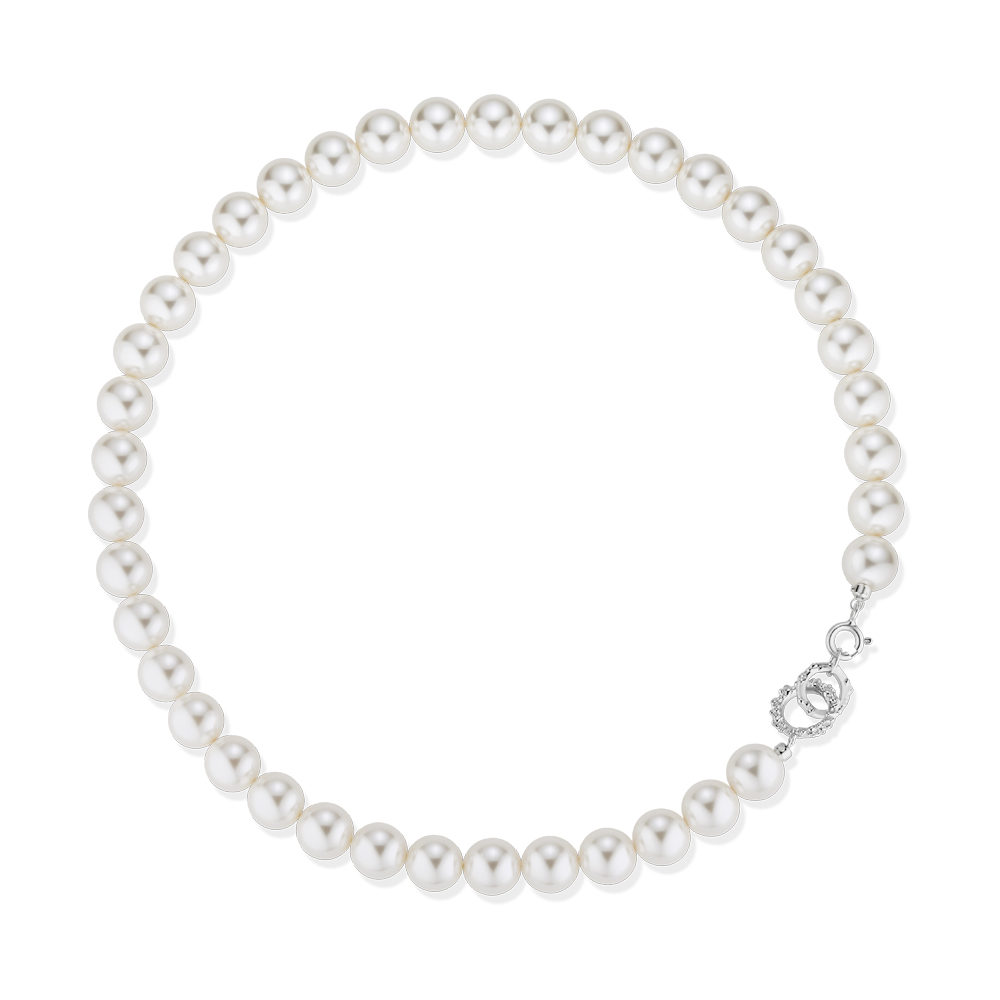 Dazzling pearl necklace 10mm