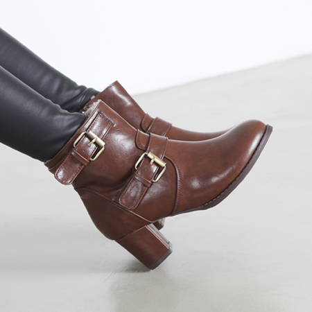 [풍성한 퍼안감] 오베린 투버클 앵클부츠2컬러/5.5cm굽/#3890여성 슈즈 신발