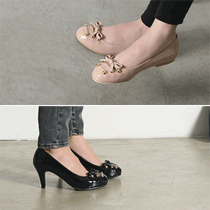 2가지굽 마이델 에나멜 슈즈여성 슈즈 신발