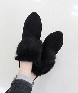[퍼안감][키높이] 천연토끼털 리코마2컬러/4cm굽/#5268여성 슈즈 신발