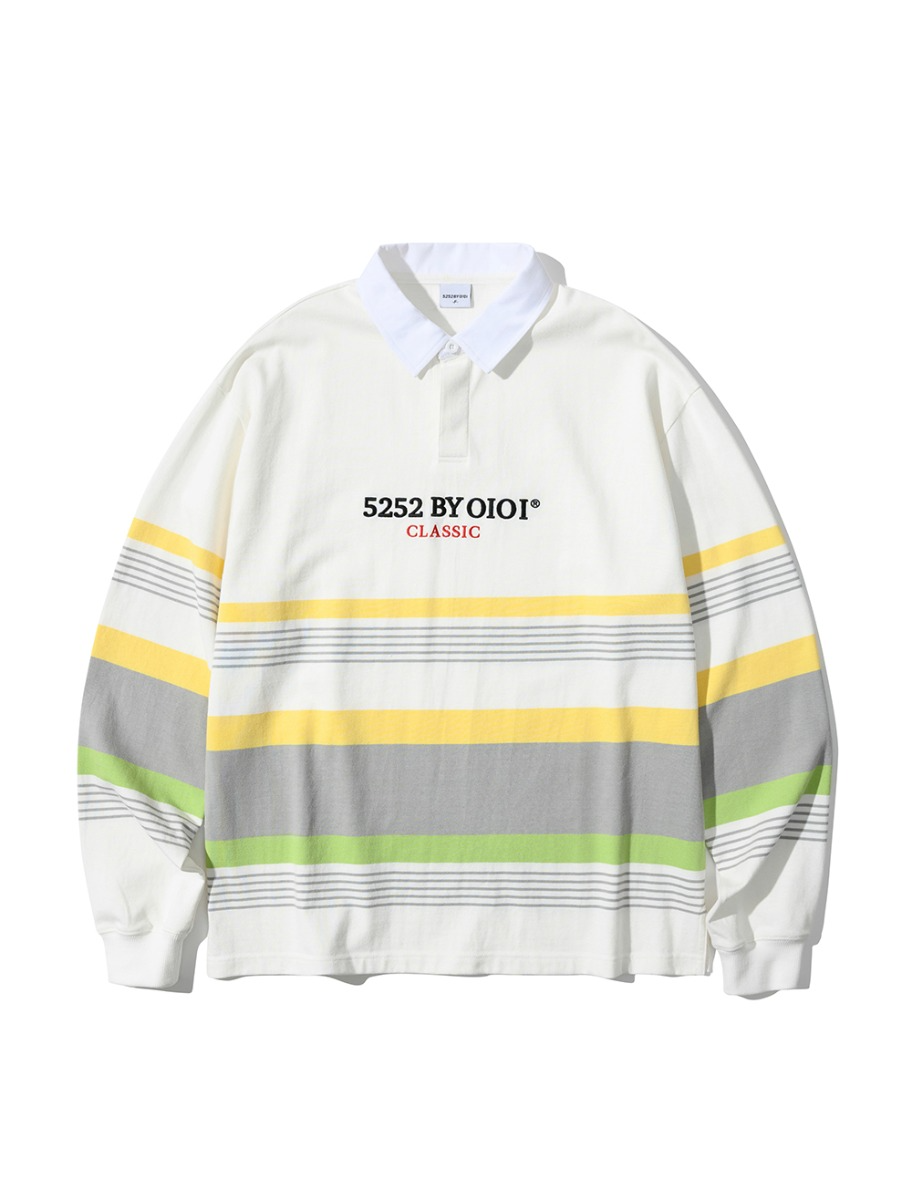 STRIPE RUGBY T-SHIRTS [WHITE]
