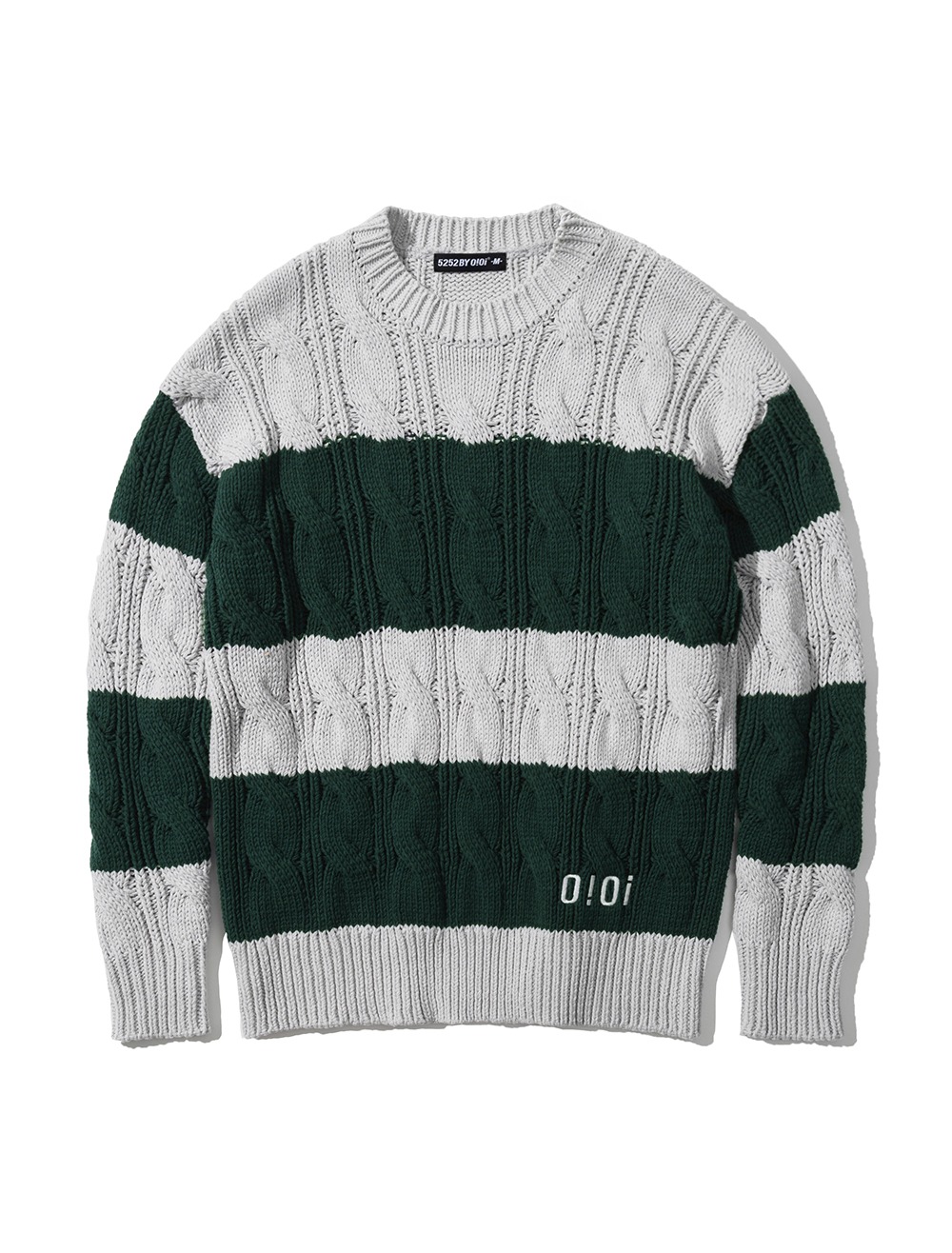 STRIPE CABLE KNIT [GREEN]