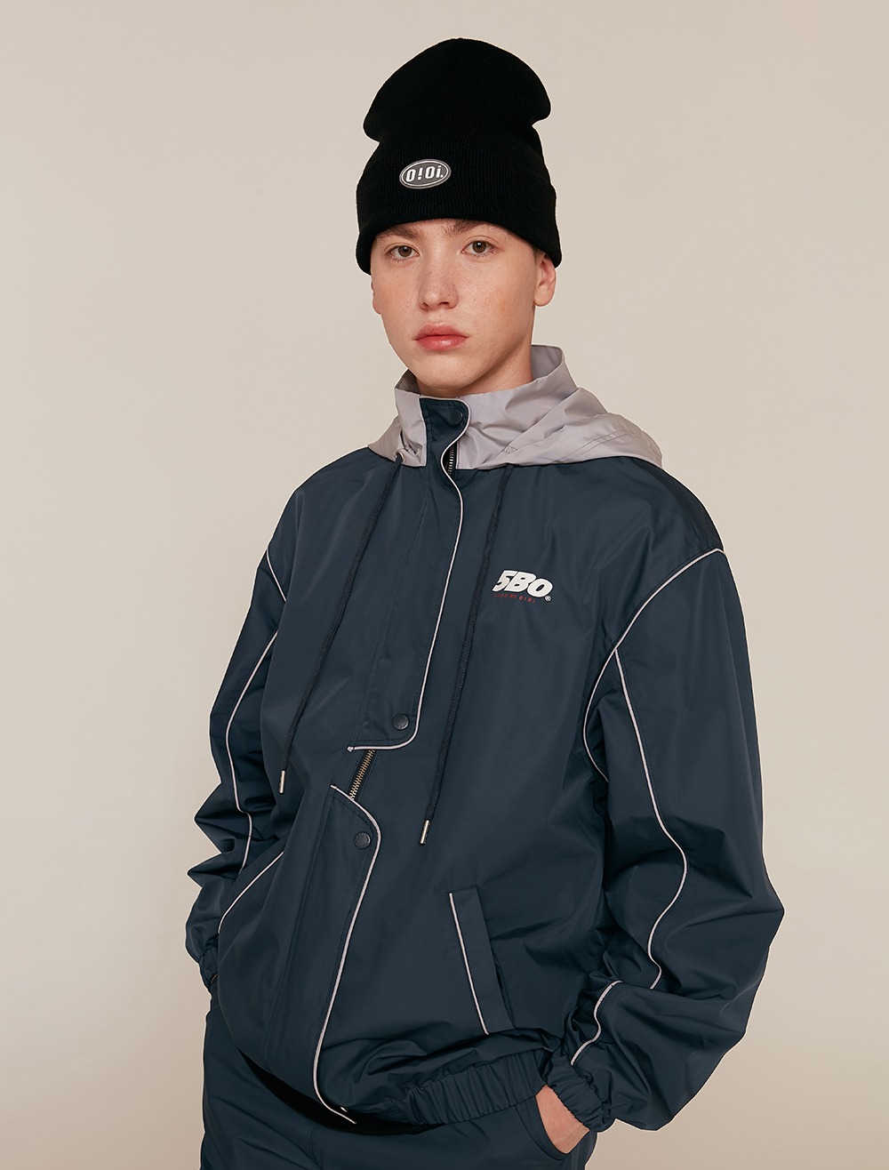 PIPING POINT WIND JACKET [BLUE]