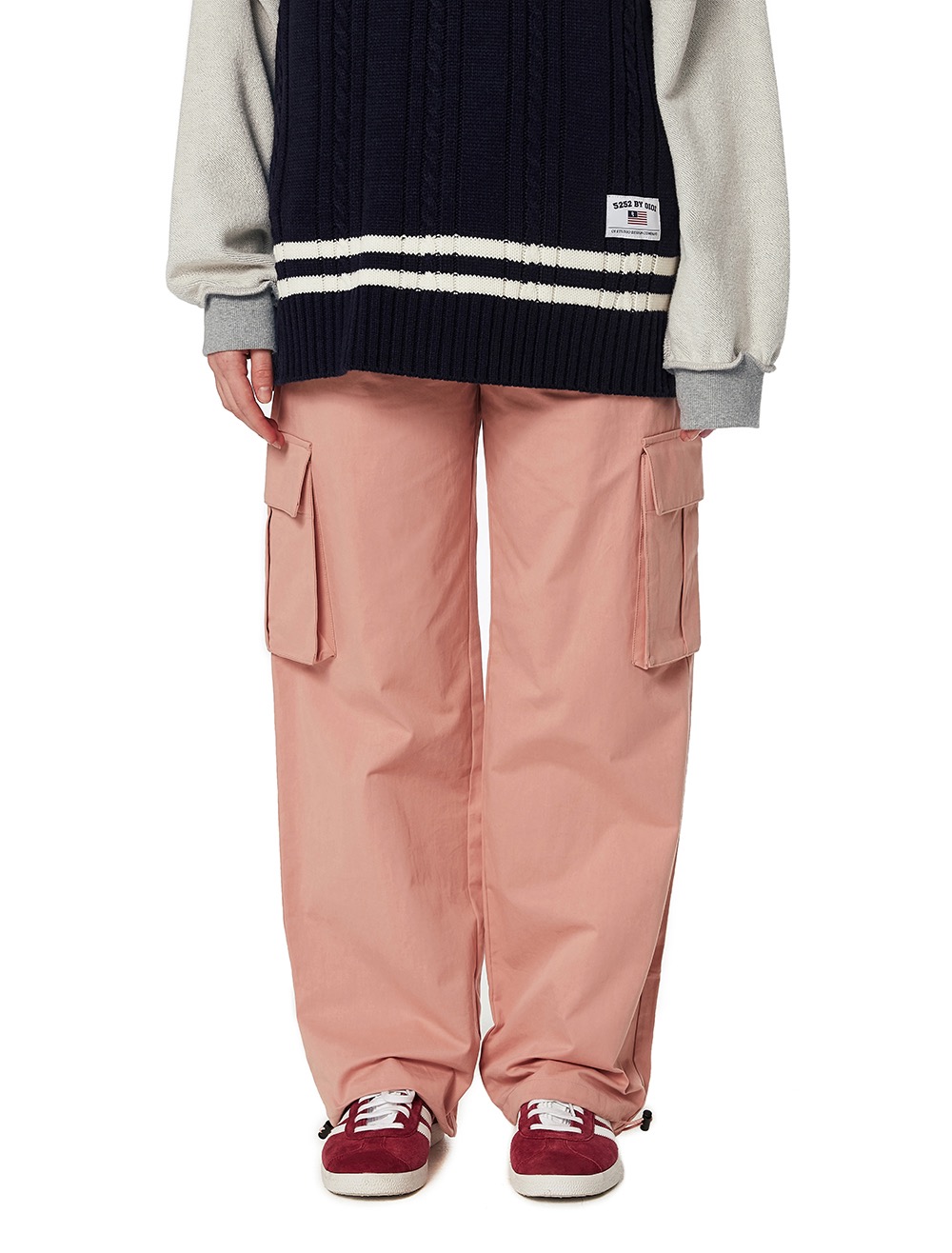 LOW RISE CARGO PANTS [DUSTY PINK]