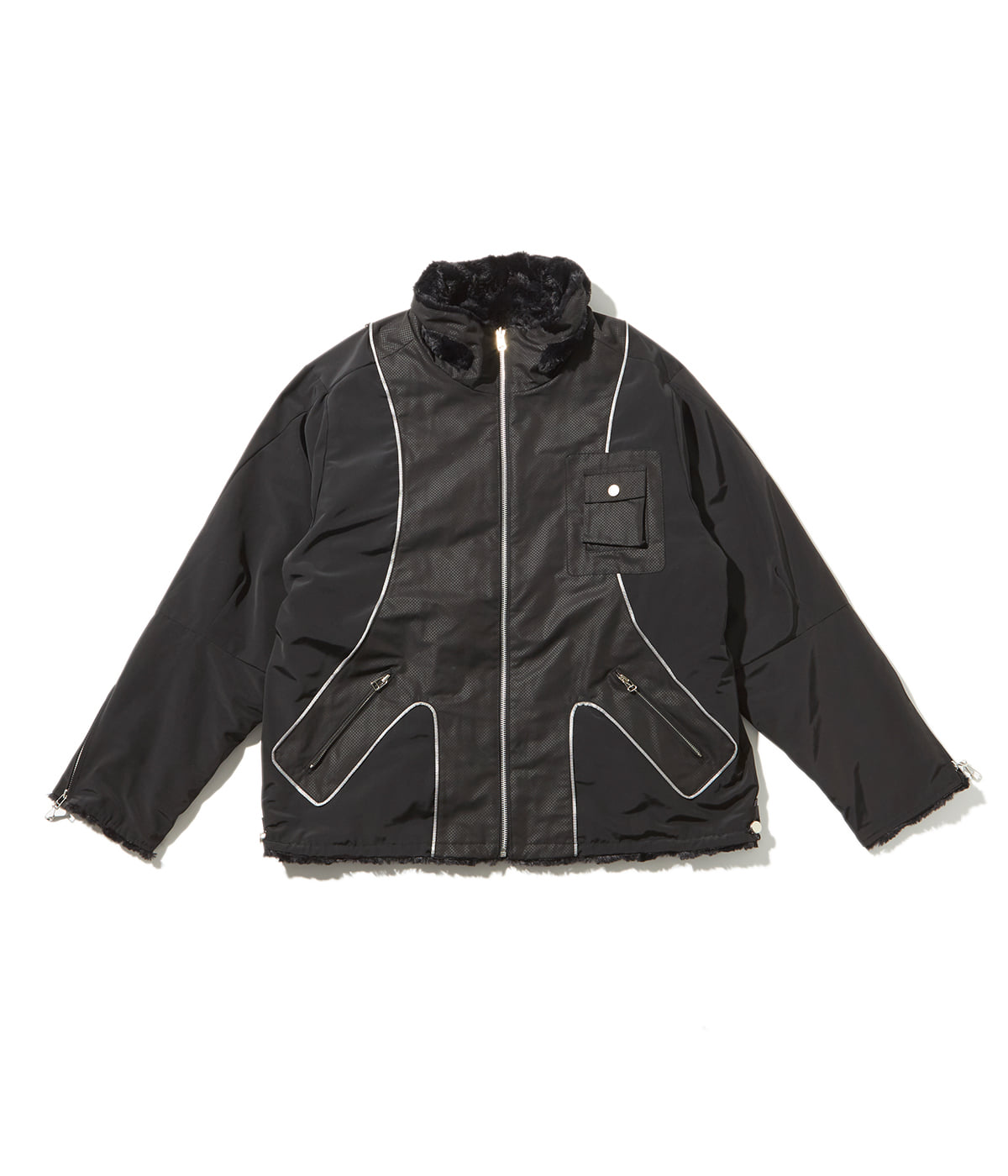 Reversible Tactical Fluffy Jacket (Black)