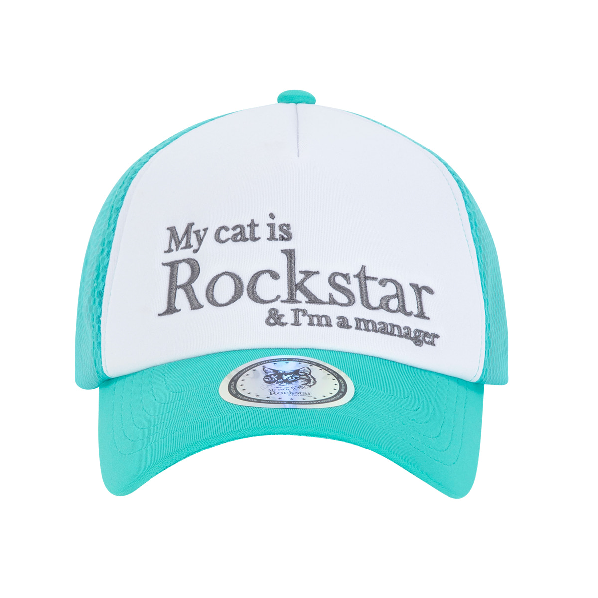 Rockstar cat Mesh cap (Mint)