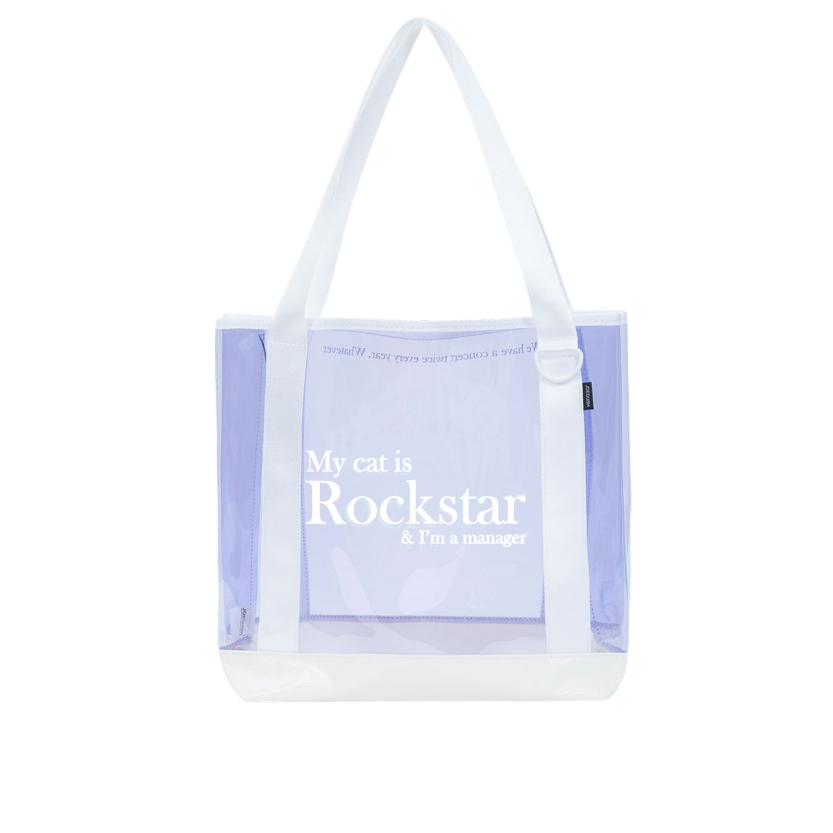 Rockstar pvc tote bag (White/Violet)