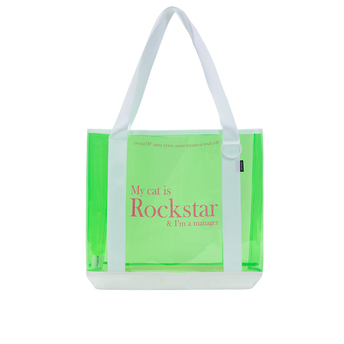 Rockstar pvc tote bag (Green/Pink) [Online Exclusive]
