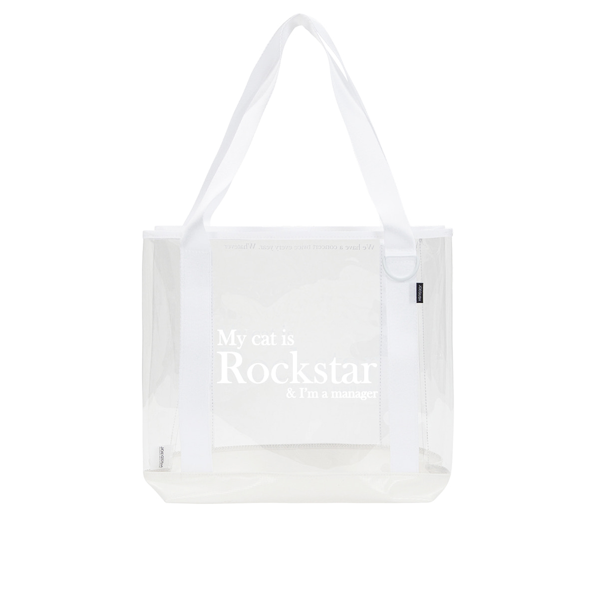 Rockstar pvc tote bag (White/White) [Online Exclusive]