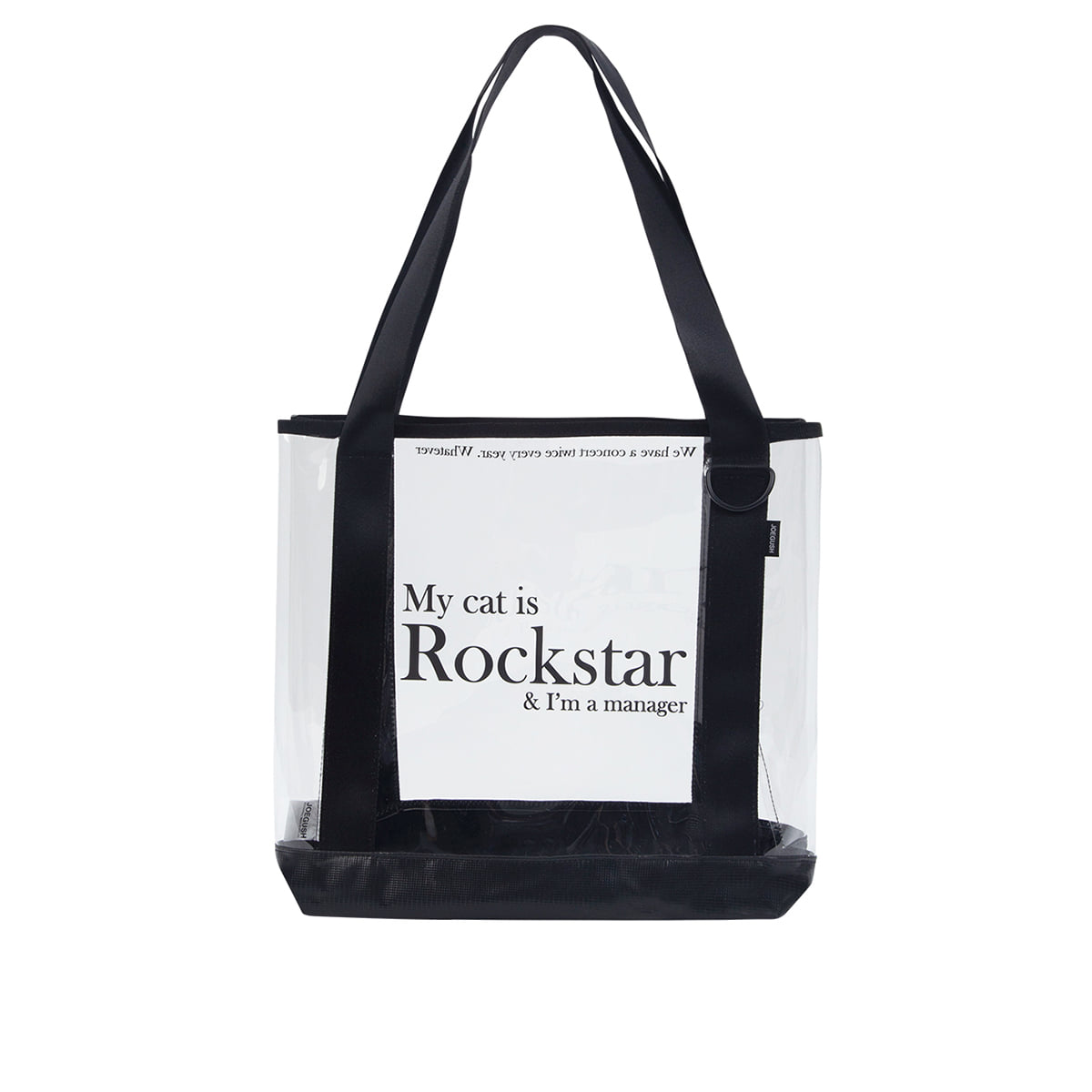 Rockstar pvc tote bag (Black/Black) [Online Exclusive]