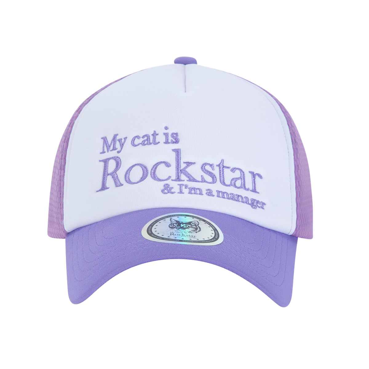 Rockstar cat Mesh cap (Violet)