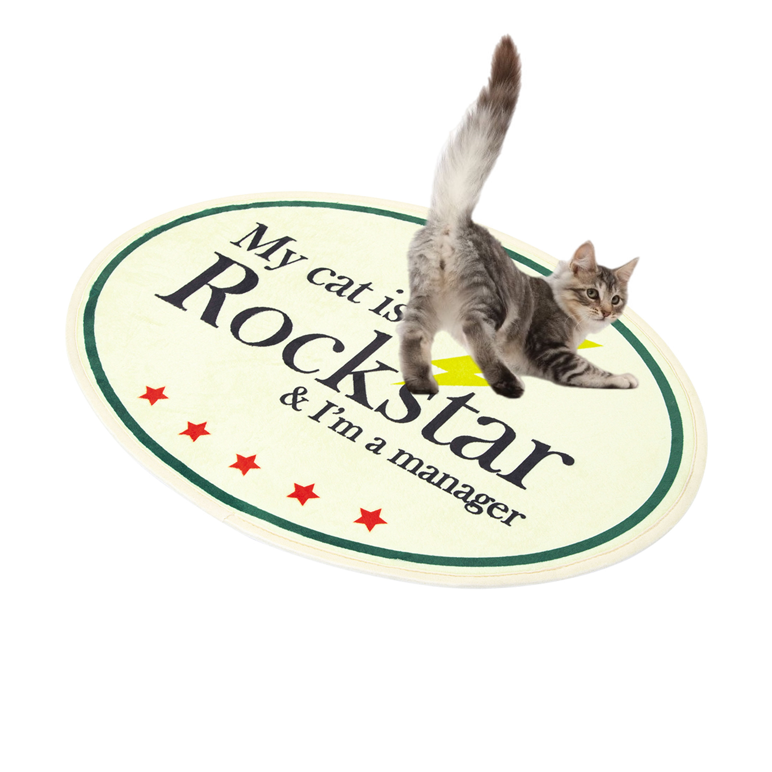 My cat is Rockstar Mini Rug (Ivory)