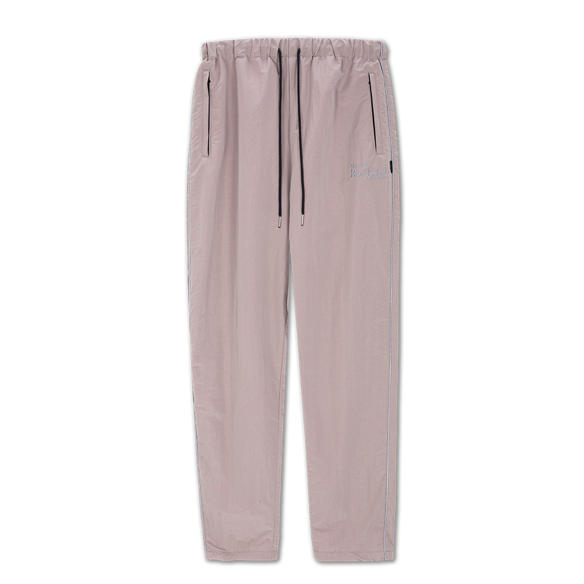 My cat is Rockstar Nylon Track pants (Baby Pink)