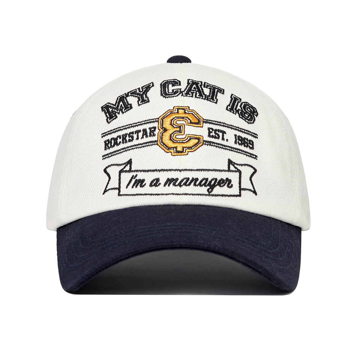 My cat is Rockstar Baseball cap (Heritage ver.) (Ivory/Navy)