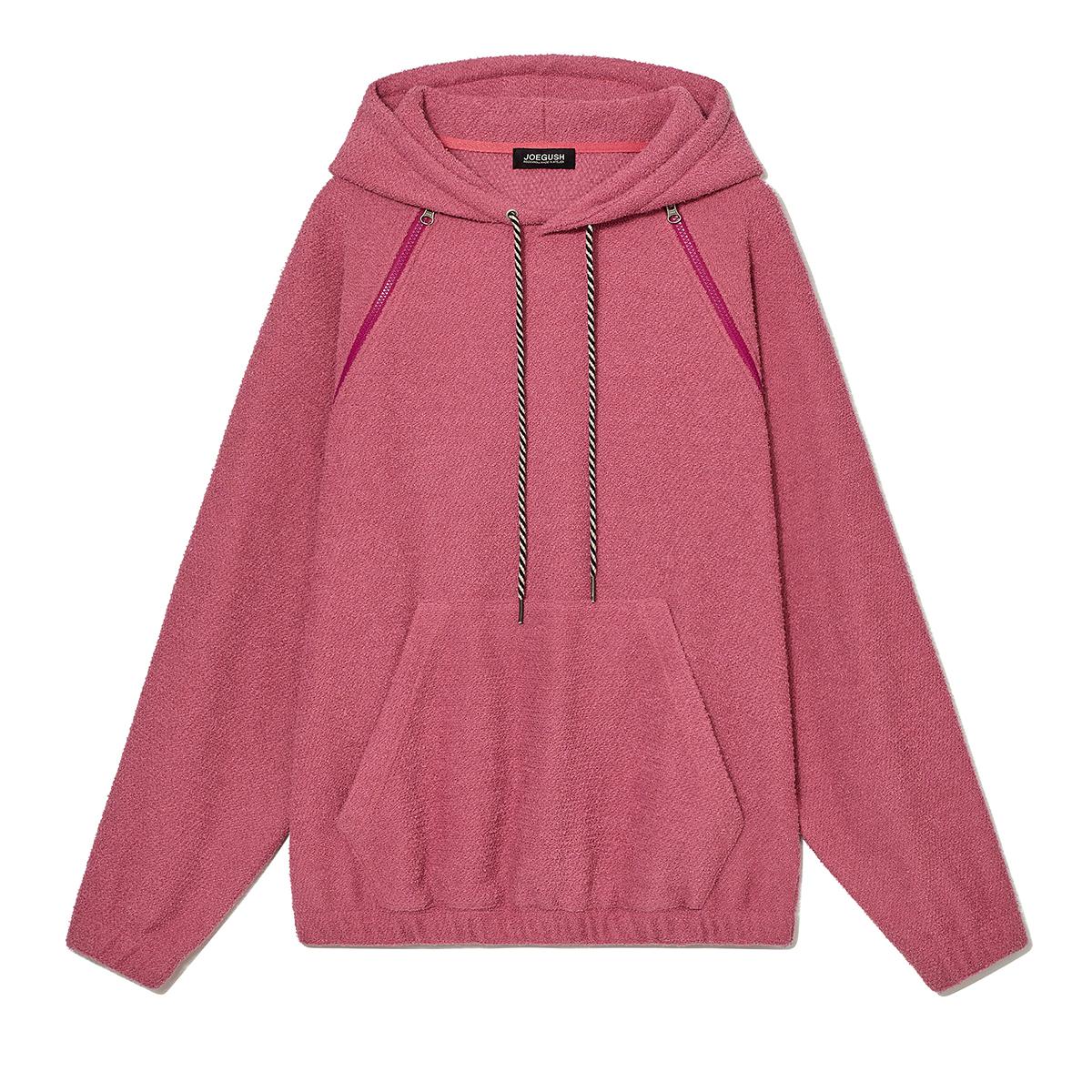 Terry Cotton Hoodie (Pink)