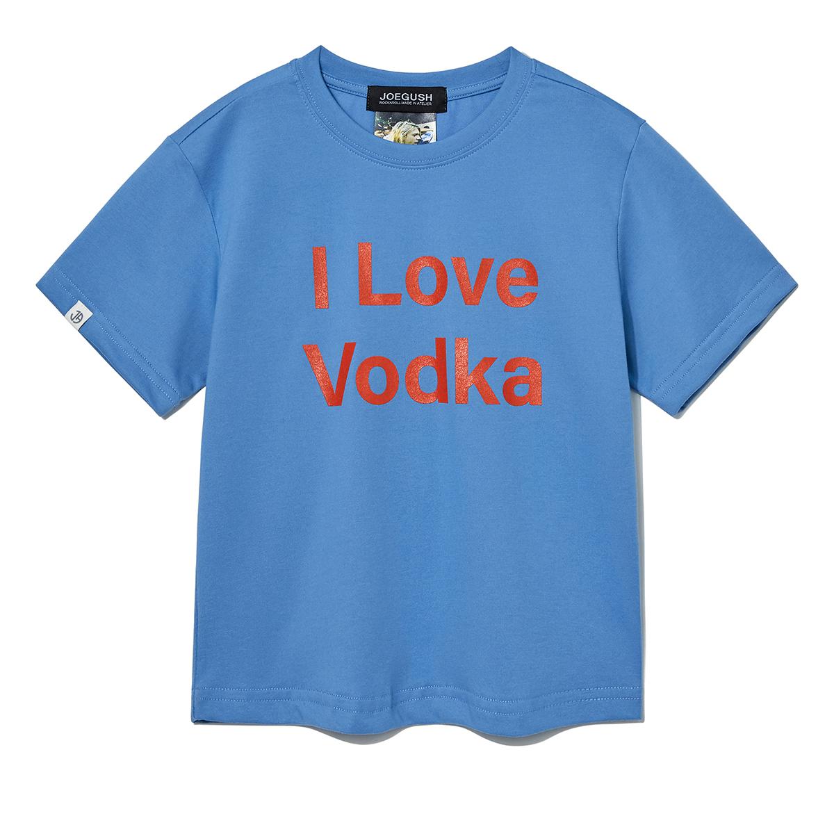 I Love Vodka T-shirt (NEW CROP VER.) (Blue)