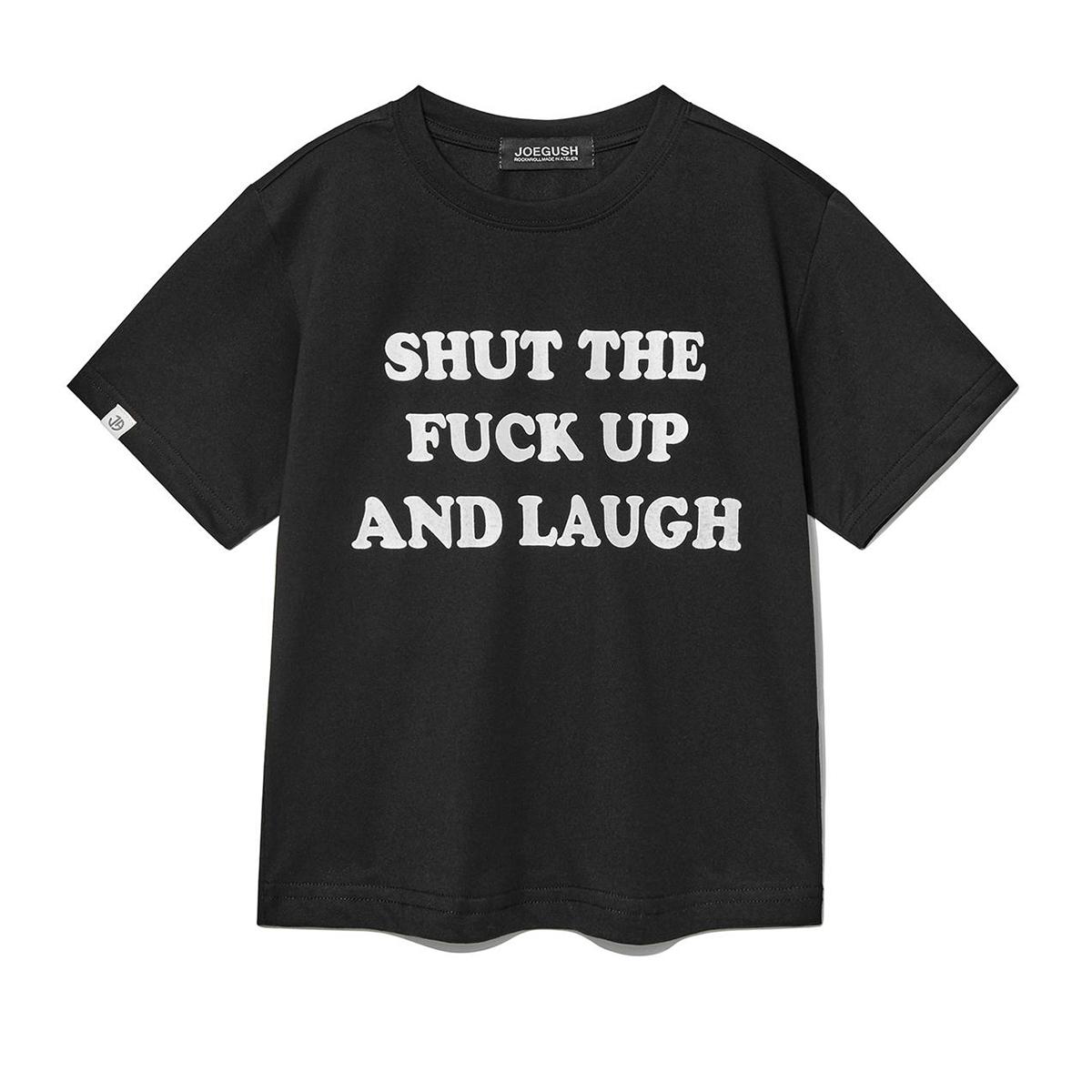 Shut the Fuck Up &amp; :)T-shirt (NEW CROP VER.) (Black)