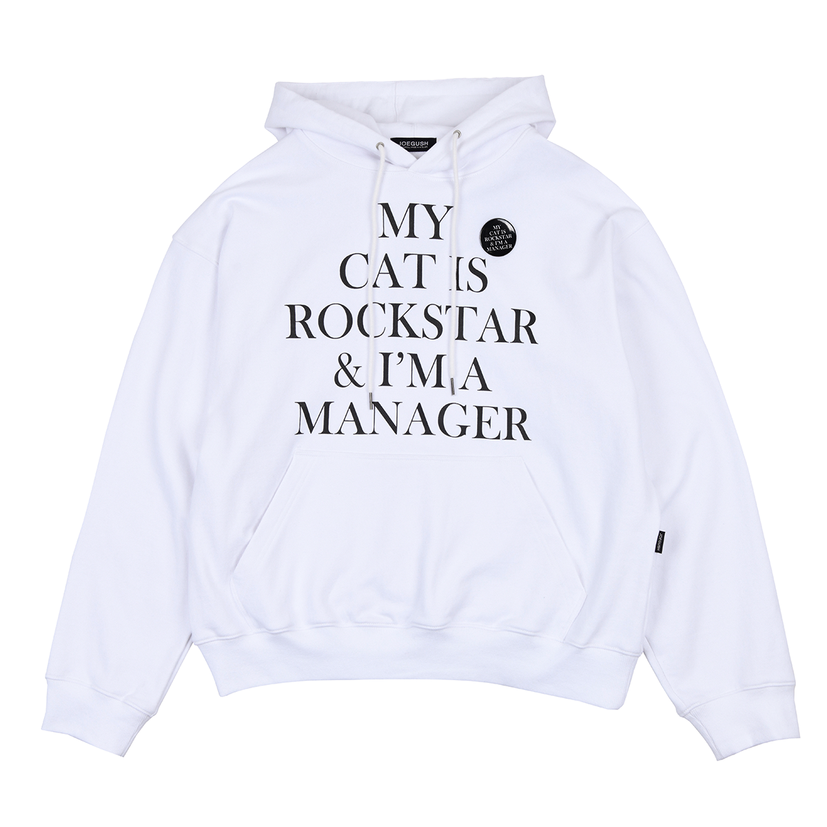 Big Font Rockstar Hoodie (White)