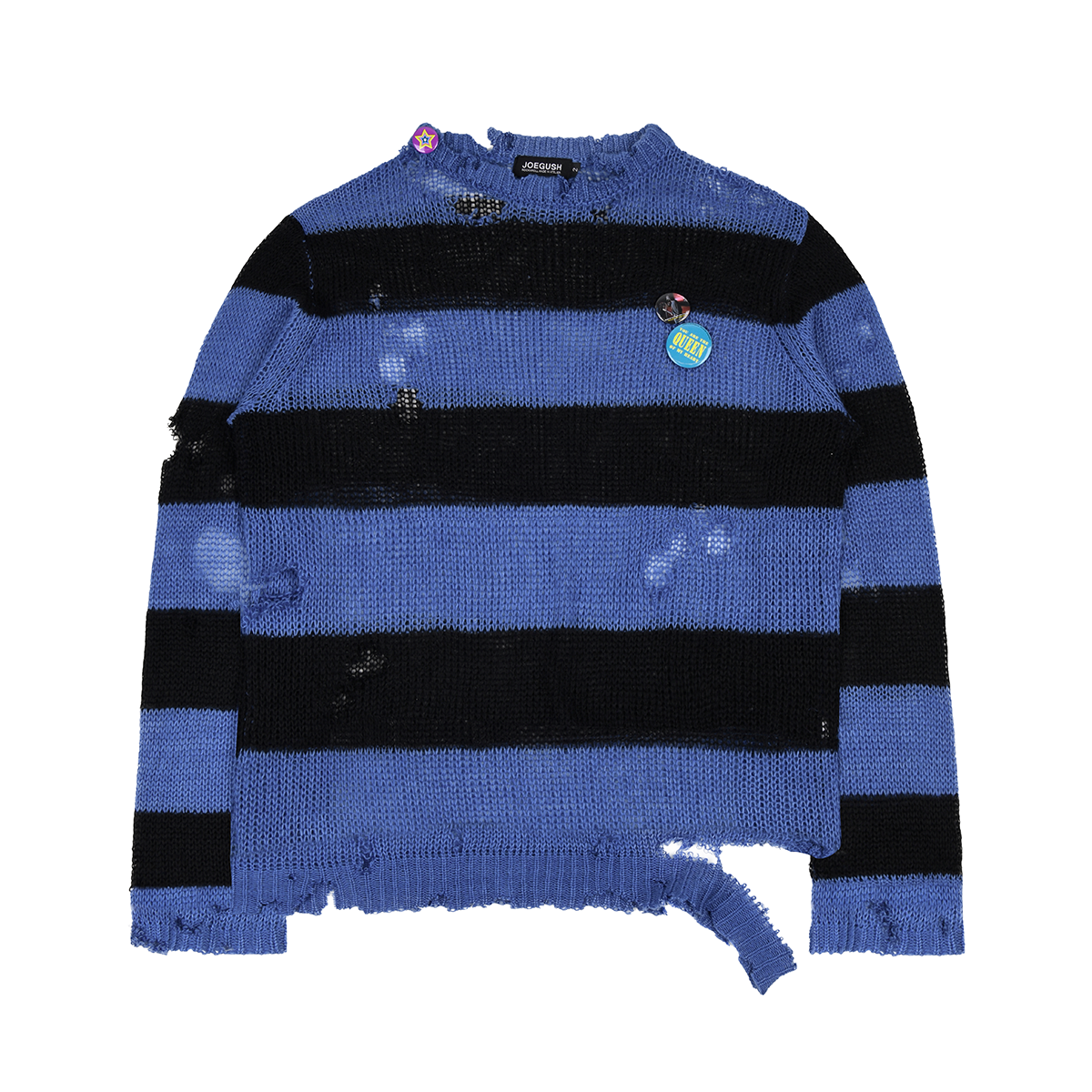 Striped Mesh Knit Lv.2 (Distressed Ver.) (Blue/Black)