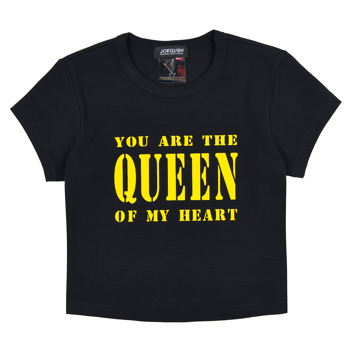 Queen Lyrics T-shirt (New Crop Ver.) (Black)