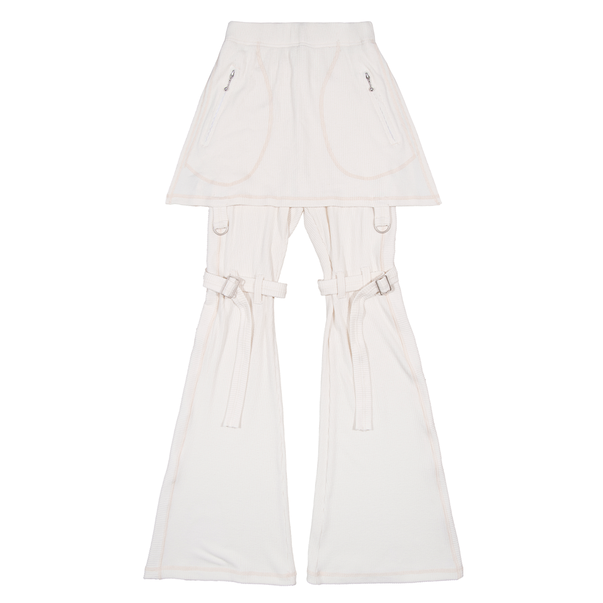 Buckle Skirt Pants (Ivory)