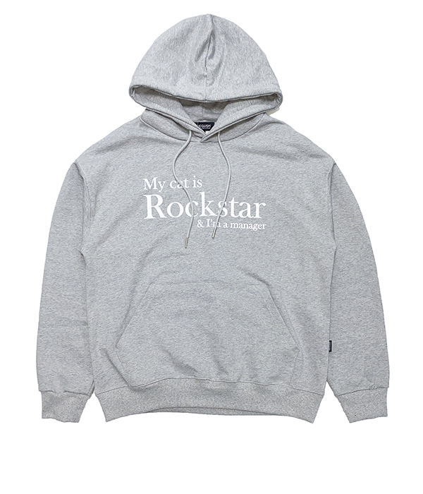 My cat is Rockstar &amp; I&#039;m a manager HOODIE ver. (Grey) (White)
