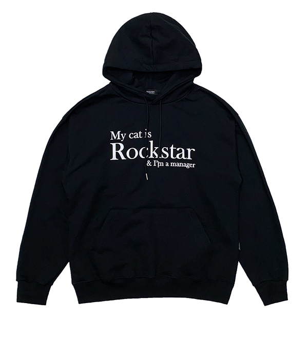 My cat is Rockstar &amp; I&#039;m a manager HOODIE ver. (Black)