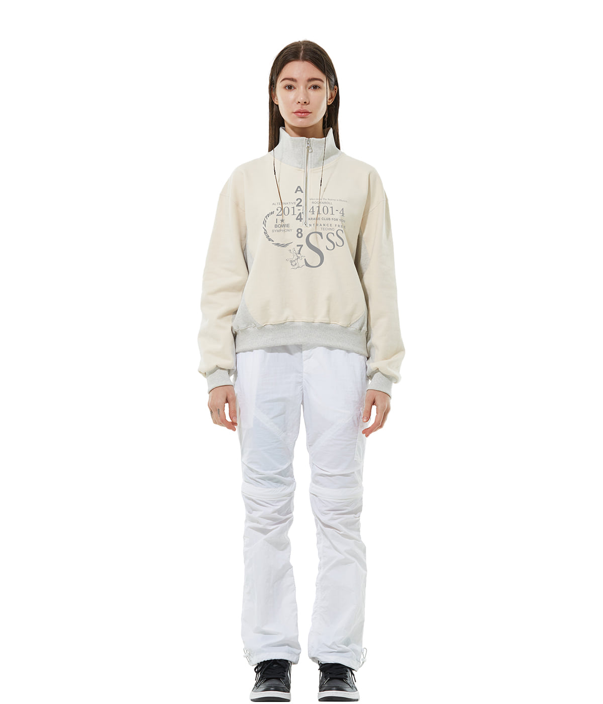 Half-zip Sweatshirt (White/Ivory)