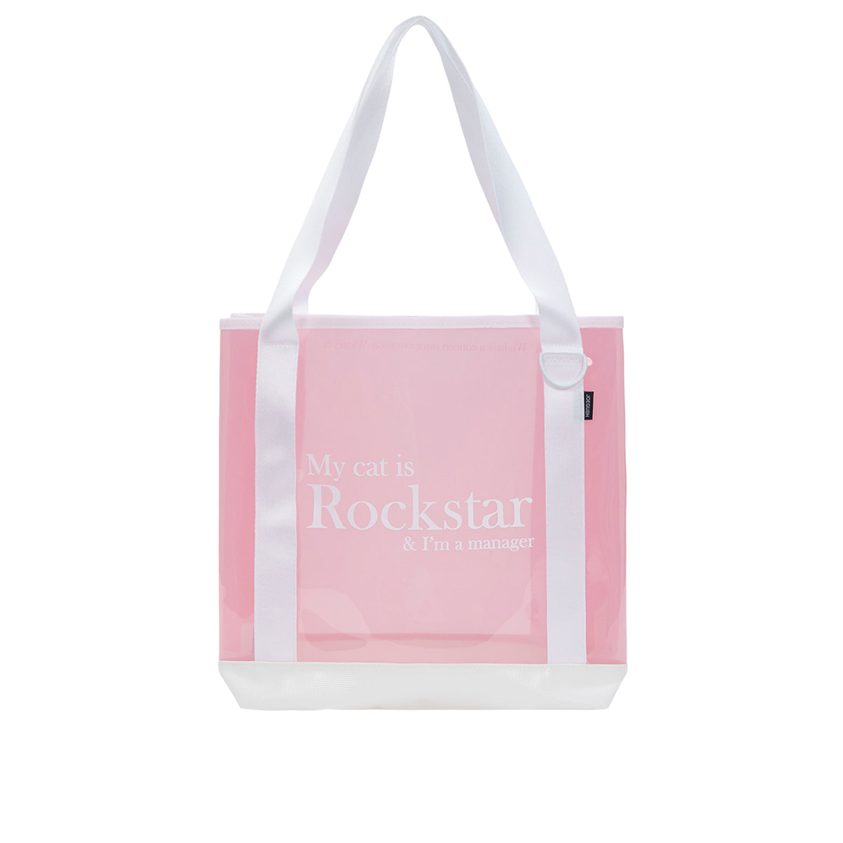 Rockstar pvc tote bag (White/Pink)