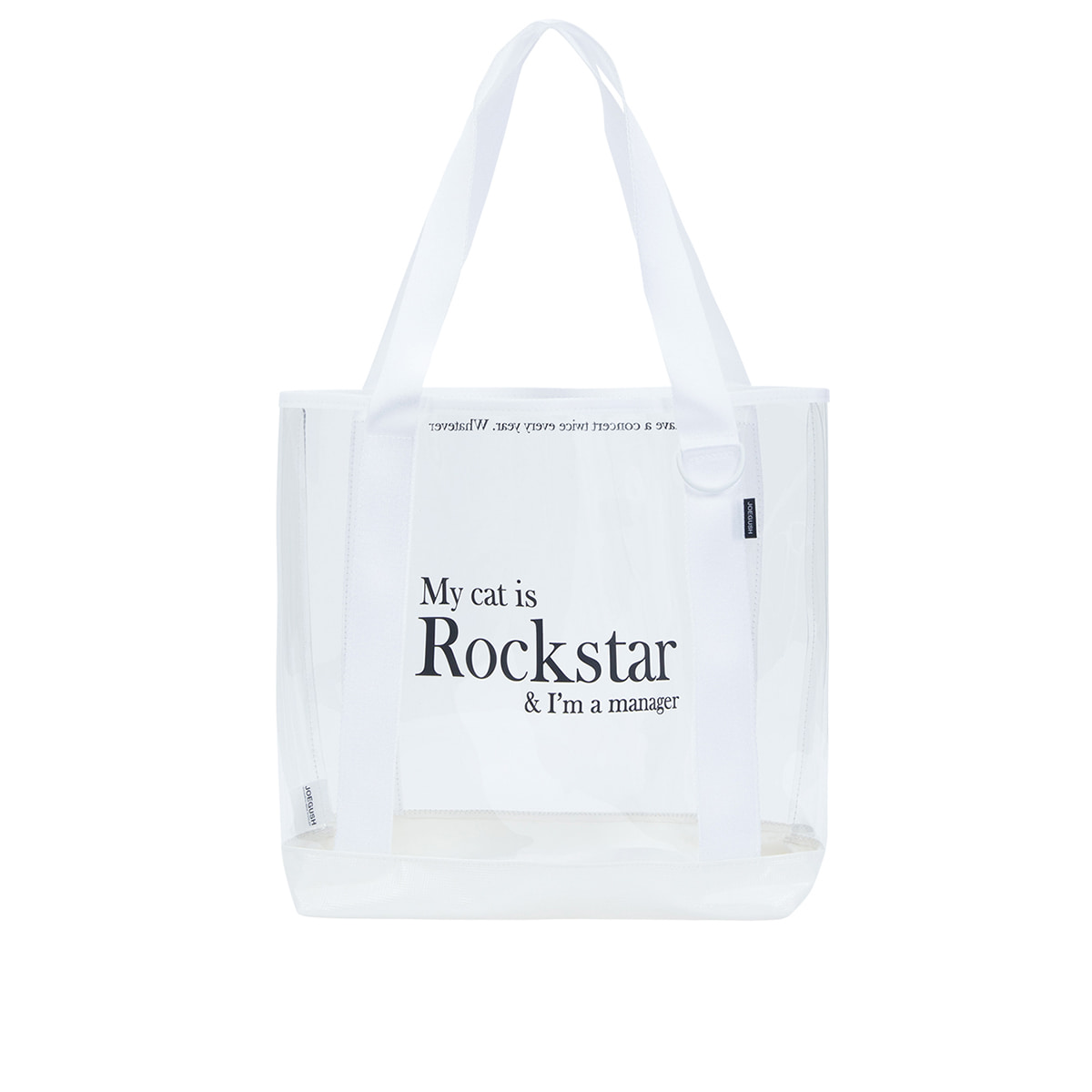 Rockstar pvc tote bag (White/Black) [Online Exclusive]