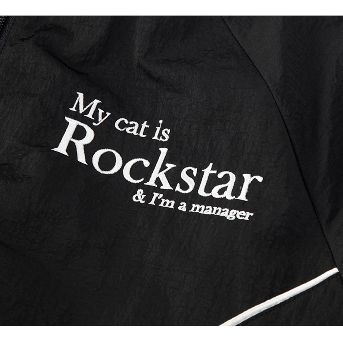 My cat is Rockstar Nylon Track jacket (Black)