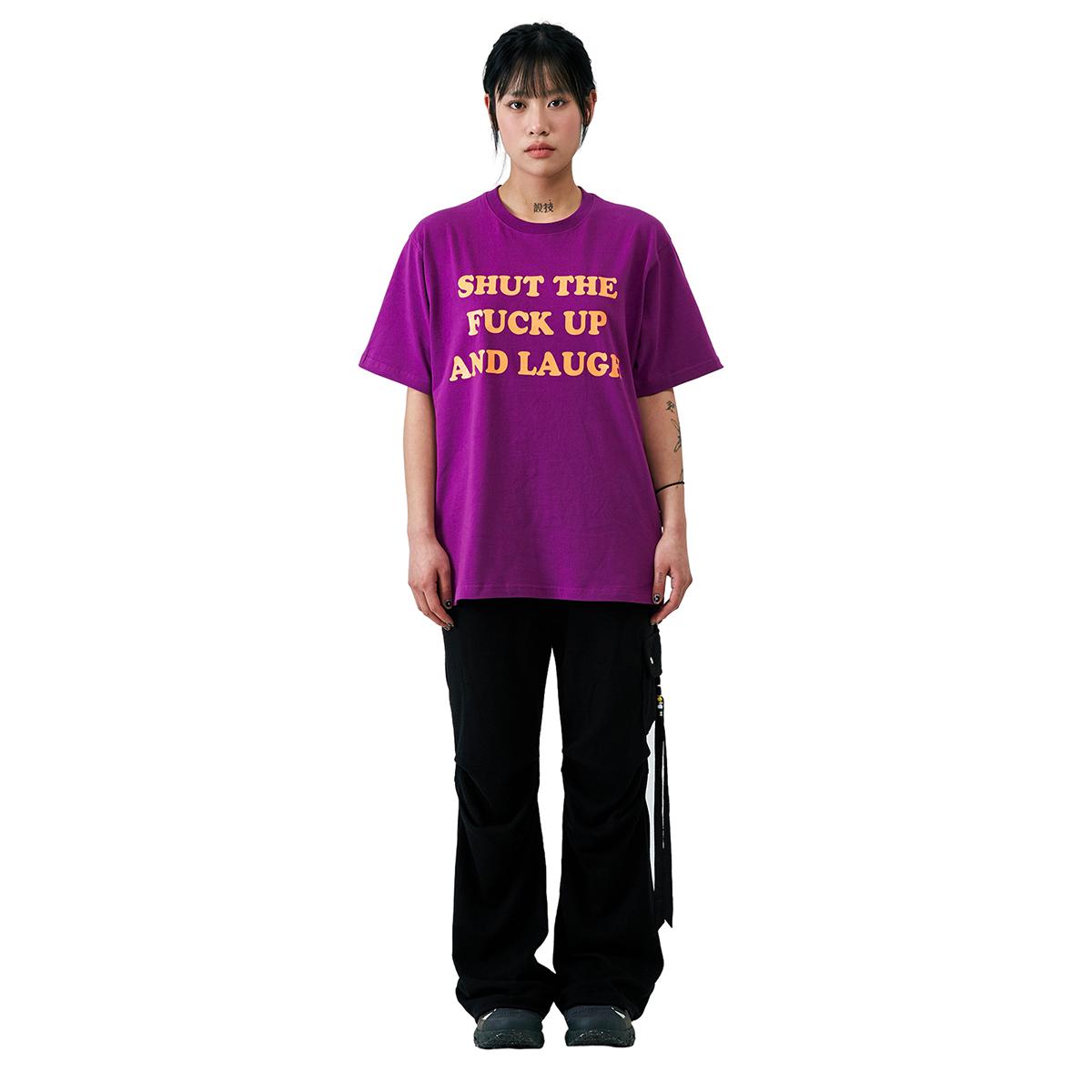 Shut the Fuck Up &amp; :)T-shirt (Purple)