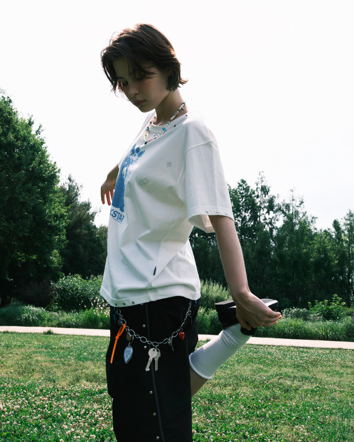 Rock Duck T-shirt Lv.2 (White) - Joe Gush