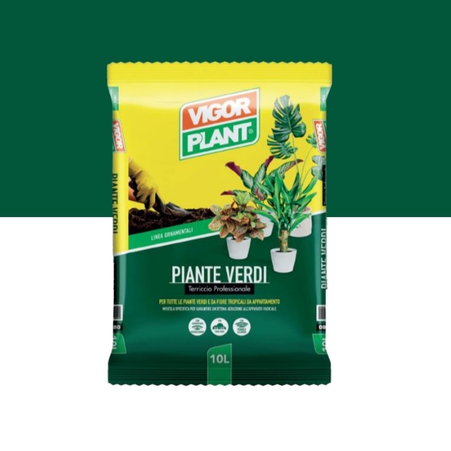 VlGOR PLANT 이탈리아 분갈이흙 PIANTE VERDI 10L 모든 꽃 및 관엽식물용