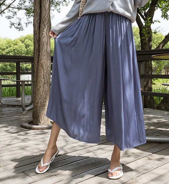 韓國Virelle絲綢手感裙褲