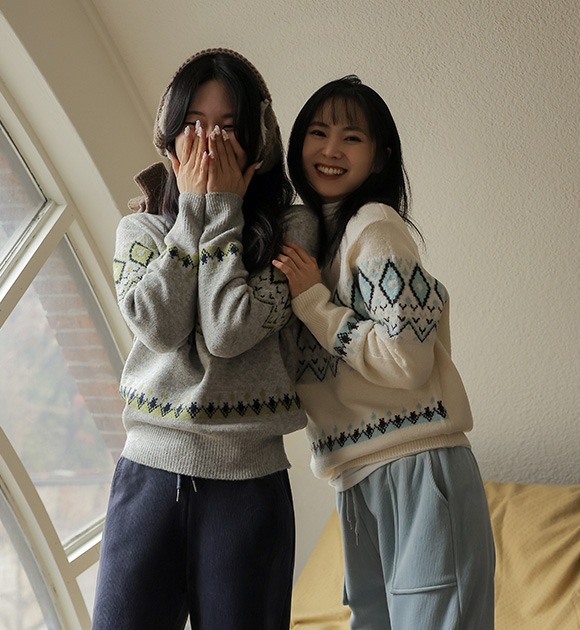韓國保暖北歐風針織毛衣