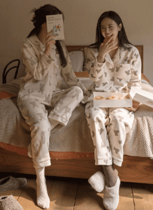 アニマル キルティング パジャマ セット 韓国