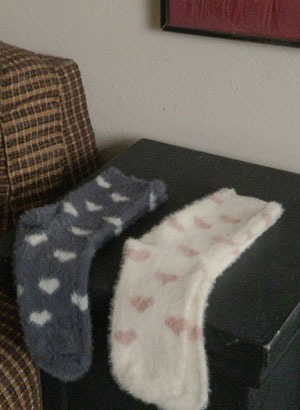 韓國愛心厚厚的睡眠襪子