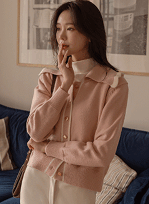 韓國甜美羊毛針織外套