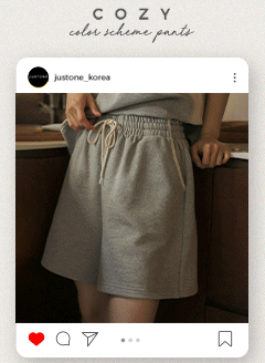 韓國[只在這裡]配色拼接鬆緊短褲