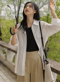 韓國夏季鮮豔亞麻襯衫