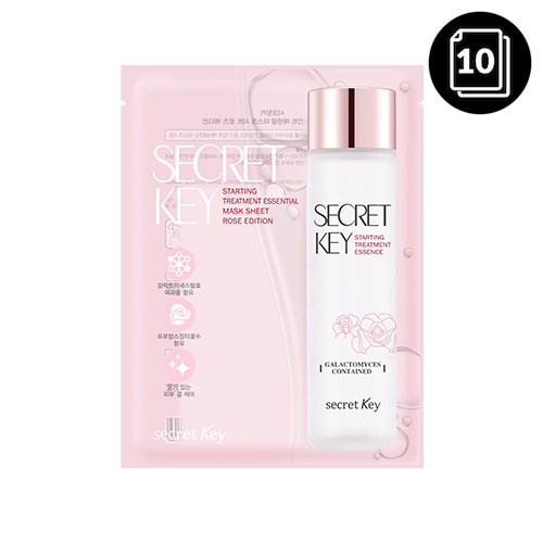secretKey Starting Treatment Essential Mask Sheet Rose Edition 10ea