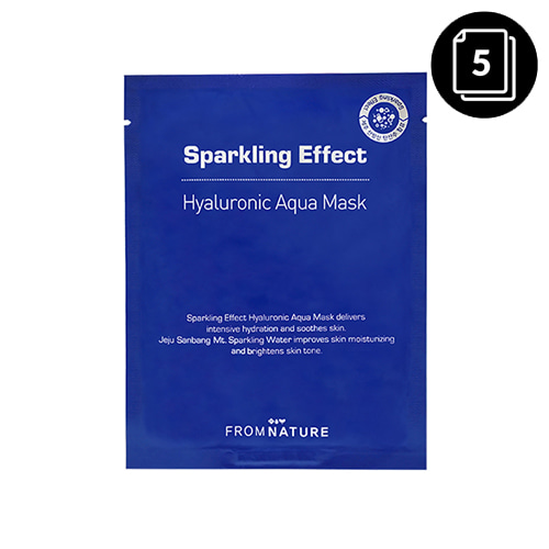 FROM NATURE Sparkling Effect Hyaluronic Aqua Mask 23ml * 5ea