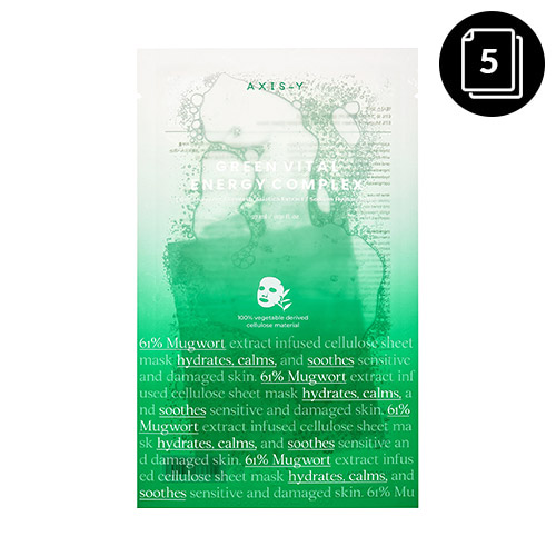 AXIS-Y Mugwort Green Vital Energy Complex Sheet Mask Set 5pcs