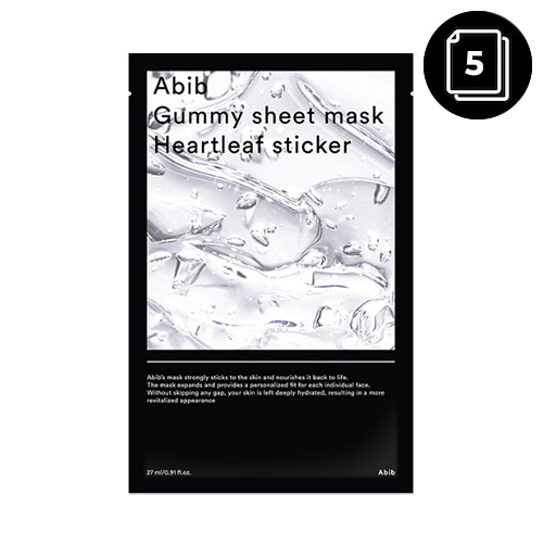Abib Gummy Sheet Mask 5ea #Heartleaf Sticker
