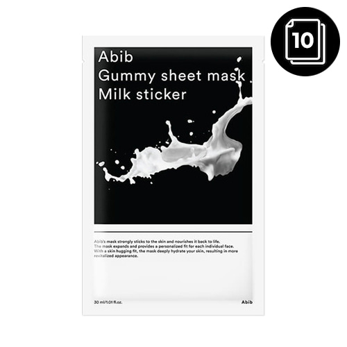 Abib Gummy Sheet Mask 10ea #Milk Sticker